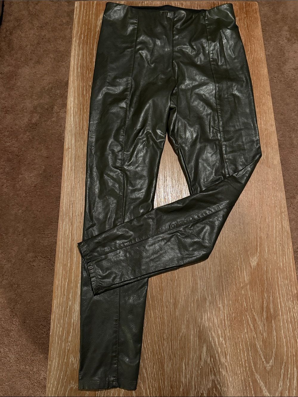 Lysse Black Vegan Faux Leather Leggings Pants 10-2723-M8 Size XL